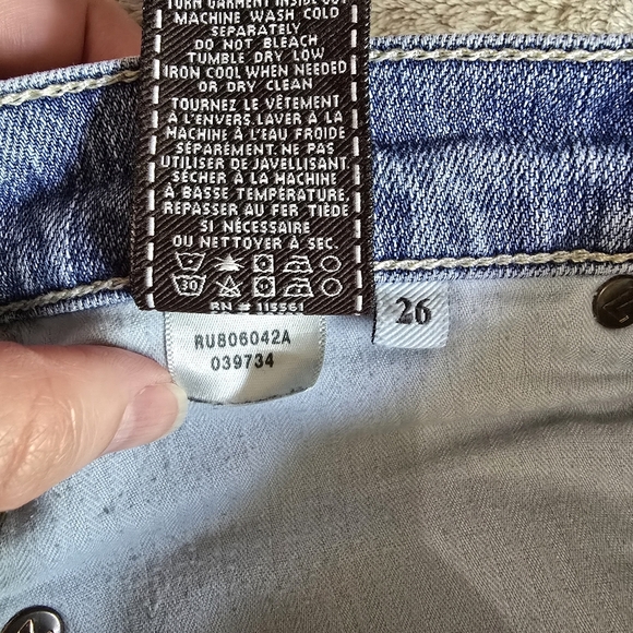 7 For All Mankind low rise cutoff denim shorts size 26 - Picture 11 of 11